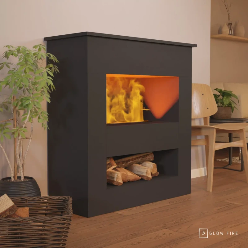 Brecht Black - OMC 600 | Fritstående Vanddamppejs Brecht Black - OMC 600 | Fritstående Vanddamppejs