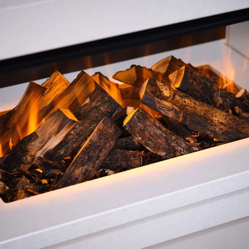 British Fires Deluxe Real Logs - H&aring;ndmalet dekorationstr&aelig; til elektriske pejse