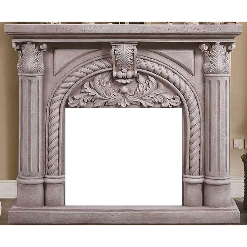 ScandiFlames Embla - Fritstående pejseramme uden indsats | Se mere ScandiFlames Embla hvid fritstående pejseramme uden indsats