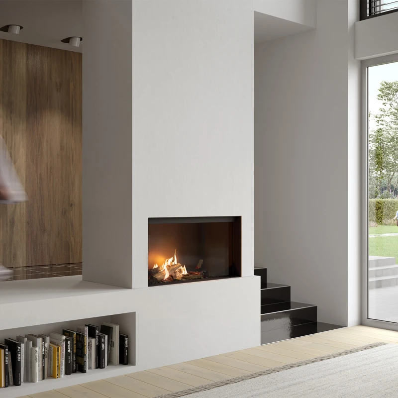 MatriX Hybrid 1050/500 I fra Faber - Indbygget &eacute;n-sidet gaspejs i sort design