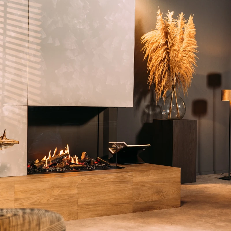 Faber MatriX Hybrid 1050/650 II indbygget hj&oslash;rne-gaspejs i sort med app-styring og fjernbetjening