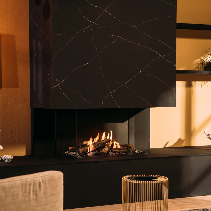 Faber MatriX Hybrid 800/500 III gaspejs med 3-sidet design, sort finish