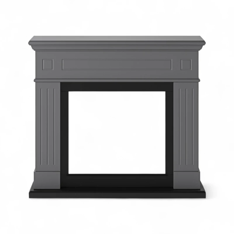 TAGU Largen - Grå fritstående pejseramme uden indsats | Køb her TAGU Larsen Grå - Fritstående pejseramme uden pejseindsats