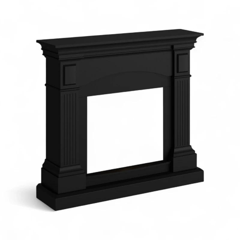 Magna Black - Fritstående pejseramme fra TAGU | Køb nu TAGU Magna Sort - Fritstående pejseramme uden pejsindsats