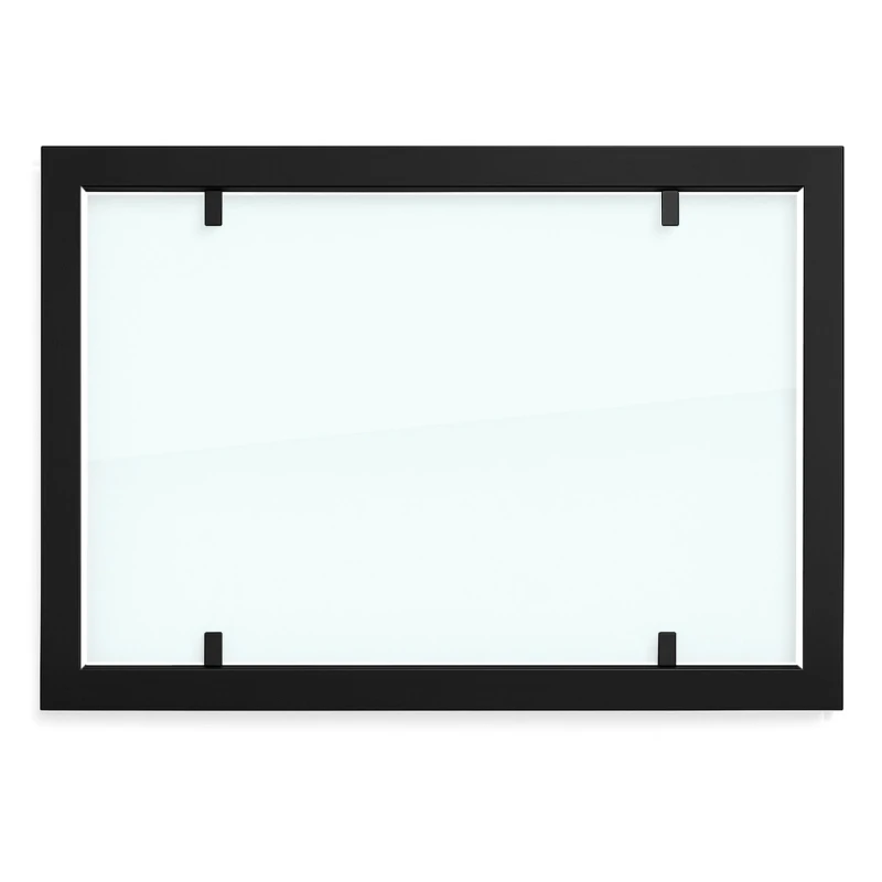 Yderramme i sort st&aring;l med fuld glass til Foco 800 biopejse