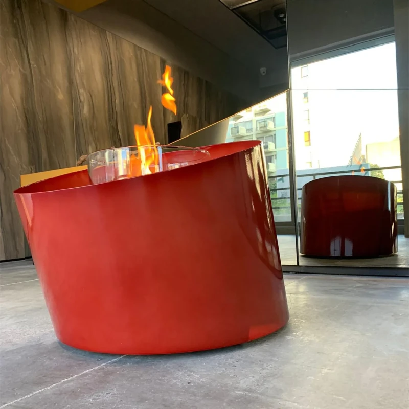 Contour - Bronze fritst&aring;ende biopejs fra GlammFire med kontrolpanel og fjernbetjening. Elegant design i bronze.