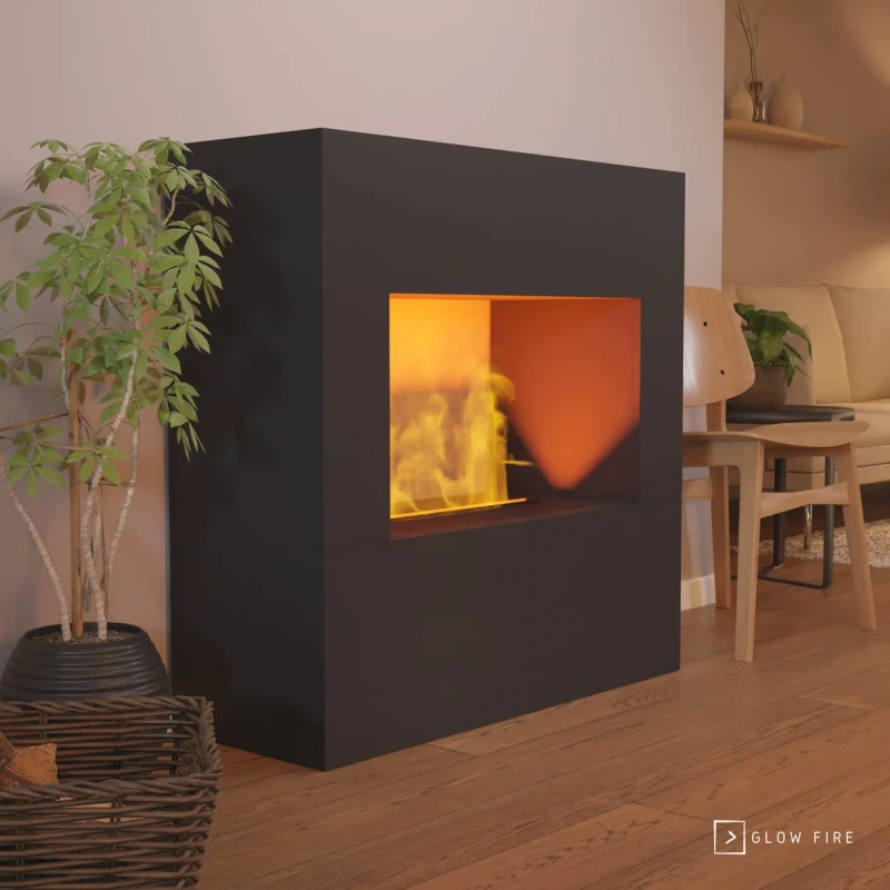 Goethe Sort OMC 600 | Fritstående Vanddamppejs | Køb Nu Goethe Sort OMC 600 – Realistisk Flamme, Miljøvenligt Design, Fritstående (Sort)