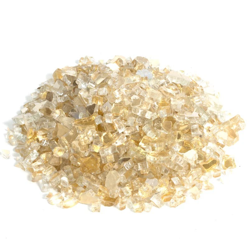 Dekorationsten i gylden glas