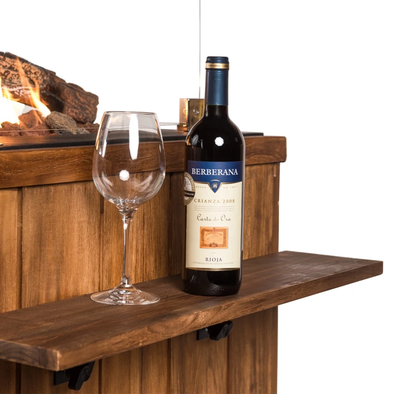  Teaktr&aelig; Sidebord til Happy Cocooning Gas Ildborde - 2 stk