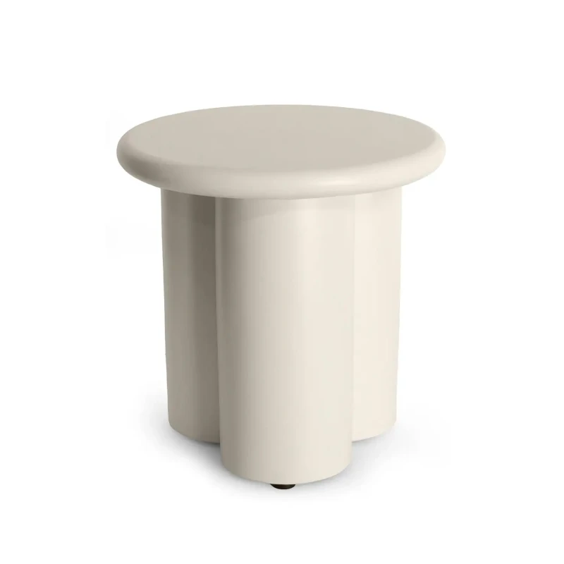 Sidebord Rib Oyster Beige &ndash; Udend&oslash;rs komposit sidebord