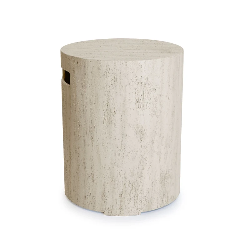 Enclosure Round travertine