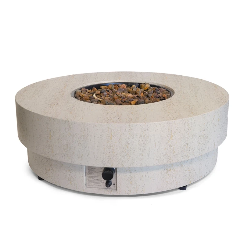 Estate Rund 105 Travertin &ndash; Rundt Gaspejs Ildbord