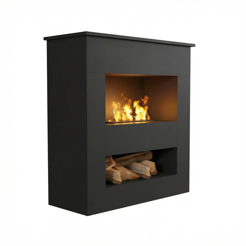 Brecht Black - OMC 600 | Fritstående Vanddamppejs Brecht Black - OMC 600 | Fritstående Vanddamppejs