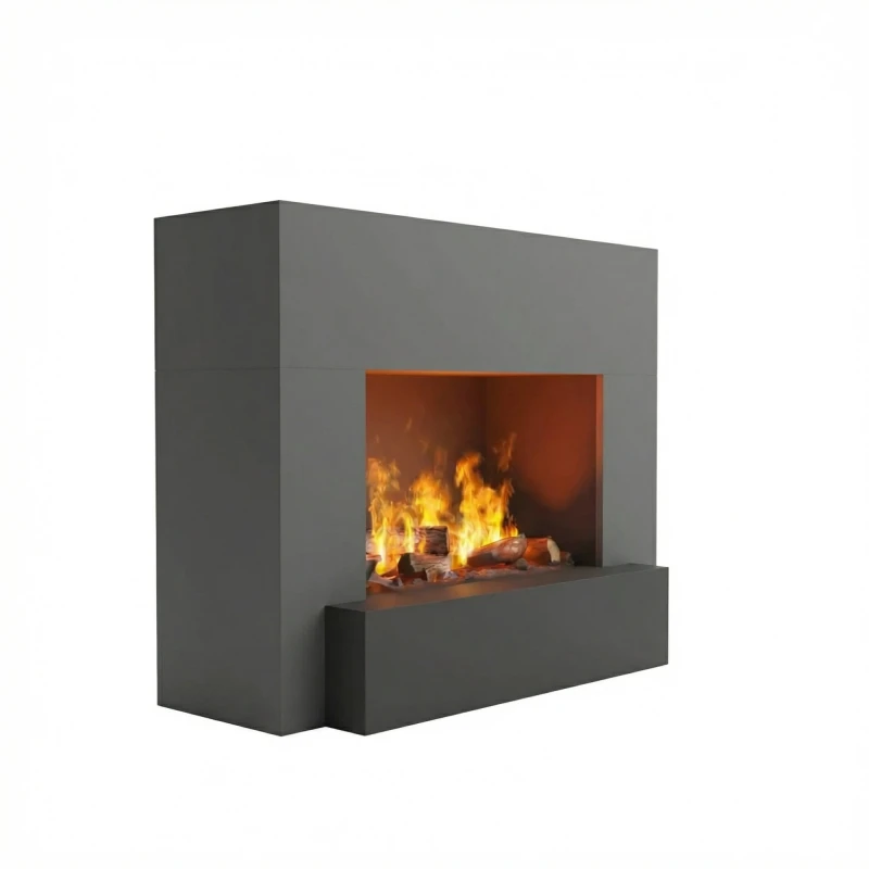 Glow Fire Hauptmann Gr&aring; - OMC 600 | Fritst&aring;ende vanddamp pejs, 90 cm x 110 cm x 45 cm