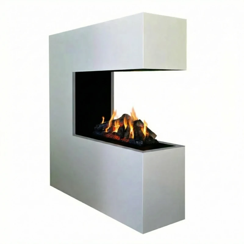 Glow Fire Schiller Hvid - OMC 600 | Fritst&aring;ende vanddamp pejs, 120 cm x 120 cm x 38 cm