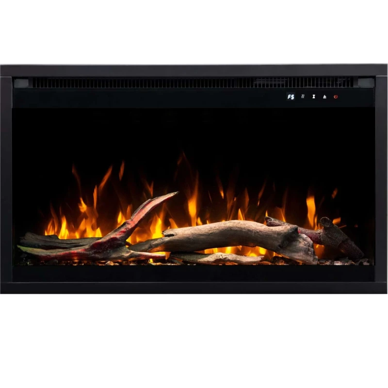 Aflamo 3D Insert 45 &times; 75 cm (18" x 30") &ndash; Indbygget Elektrisk Pejs med LED Flamme & Smart Kontrol