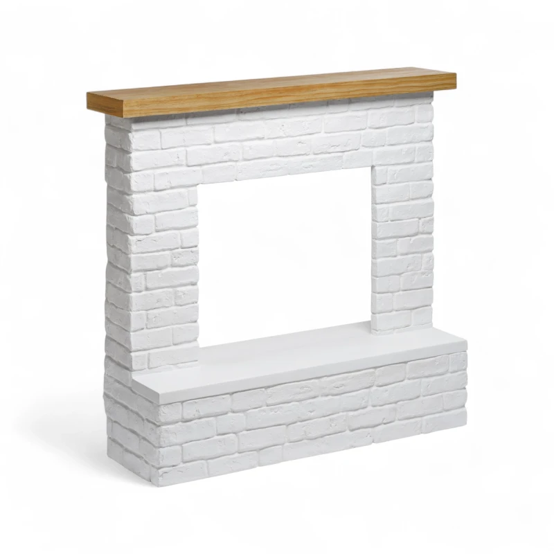 TAGU Rolf Hvid - Fritst&aring;ende pejsramme uden pejseindsats