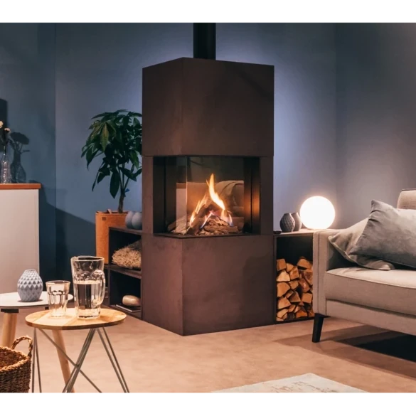 Faber MatriX 450/650 II gaspejs med sort finish og indbygget hj&oslash;rnedesign