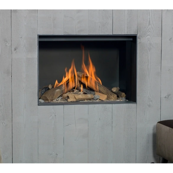 Faber Matrix 800/500 I indbygget gaspejs i sort med fjernbetjening og app-control