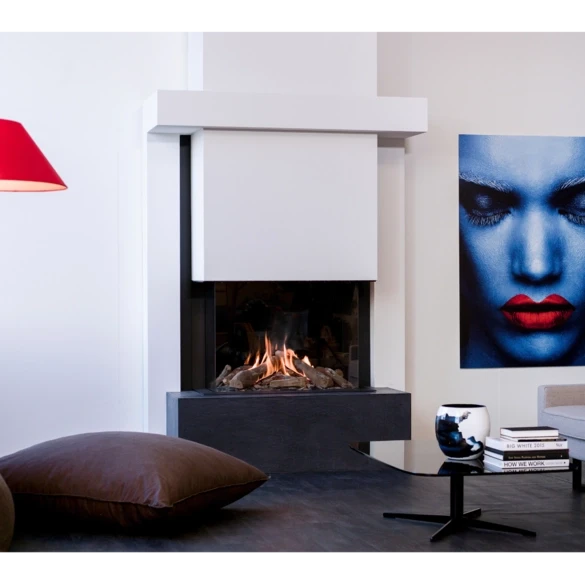 Faber Matrix 800/650 III gaspejs med 3-sidet indbygget design i sort farve