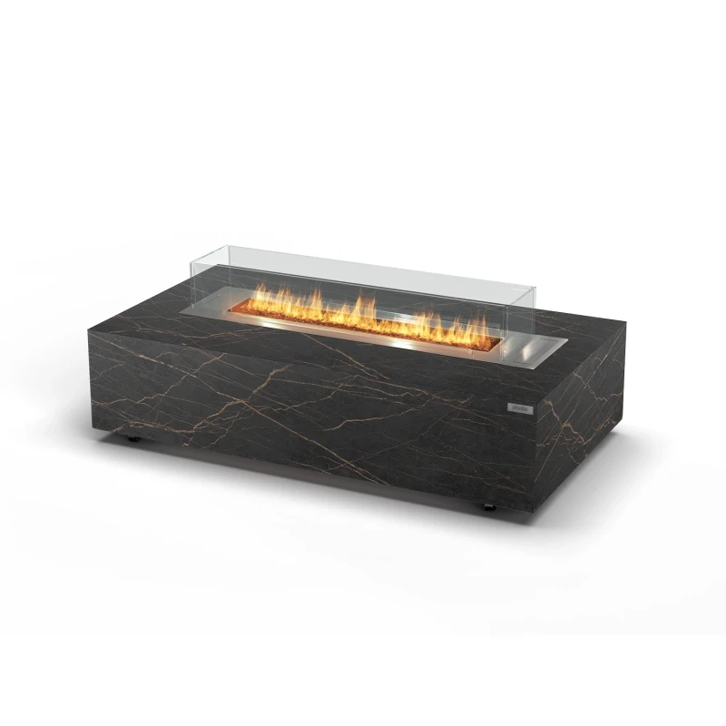 Planika Cabo bioethanol ildbord i Cosentino marmor Laurent finish