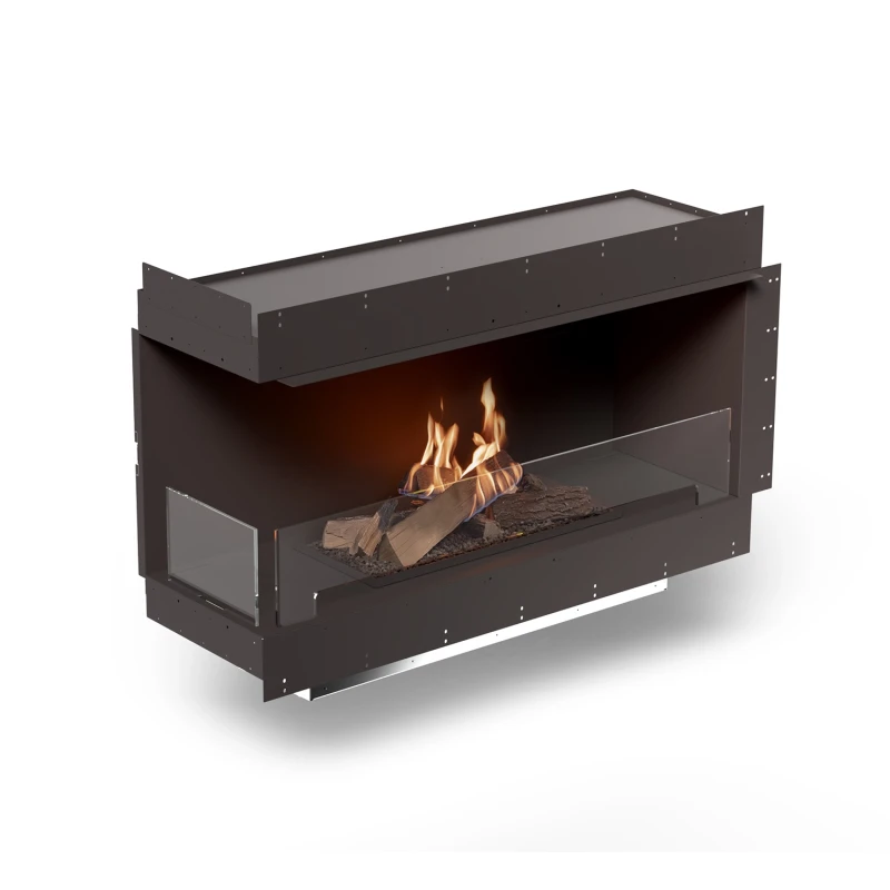 Planika Fires Forma 1200 Left Corner med FLA4 990 Logs brandkar