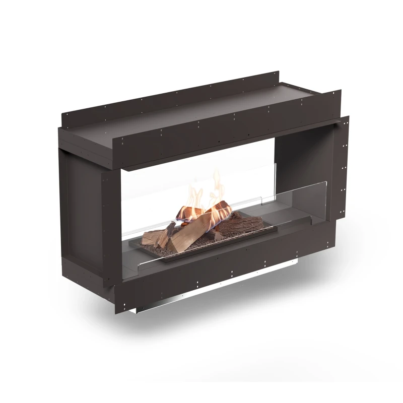Planika Forma 1200 Tunnel Flogs Indbygningsiopejs | Køb her Planika Forma 1200 Tunnel indbygningsbiopejs med FLA4 Logs Flogs brandkar