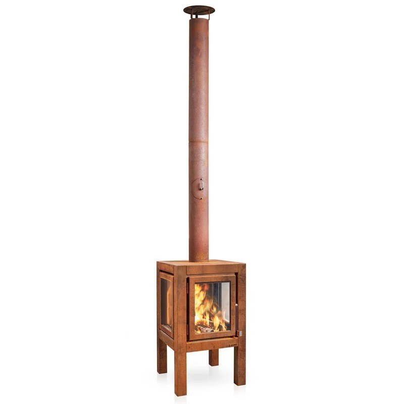 Quaruba XL rustet st&aring;l havepejs