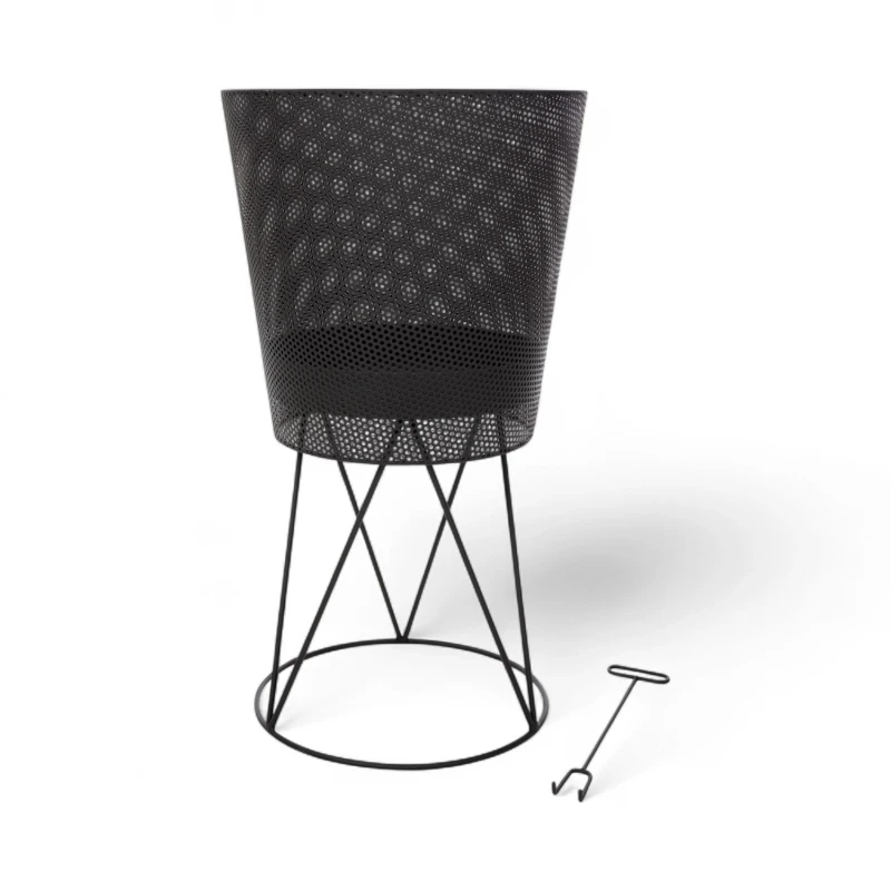 RedFire Amarillo b&aring;lkurv i sort st&aring;l &ndash; udend&oslash;rs ildsted med 80 cm h&oslash;jde