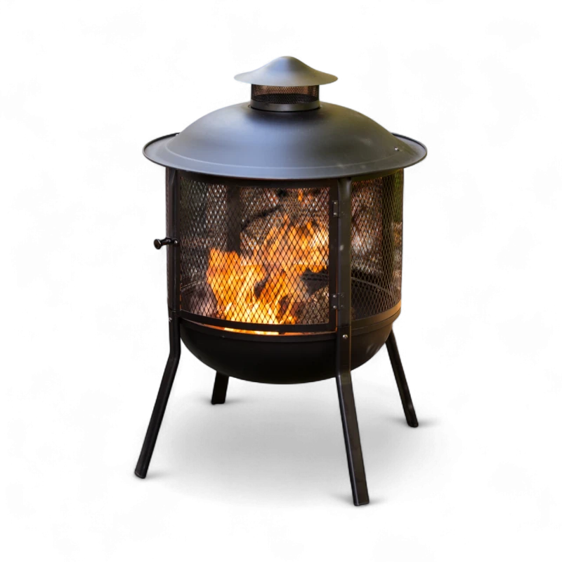 Kansas b&aring;lkurv &ndash; RedFire sort udend&oslash;rs ildkurv i st&aring;l