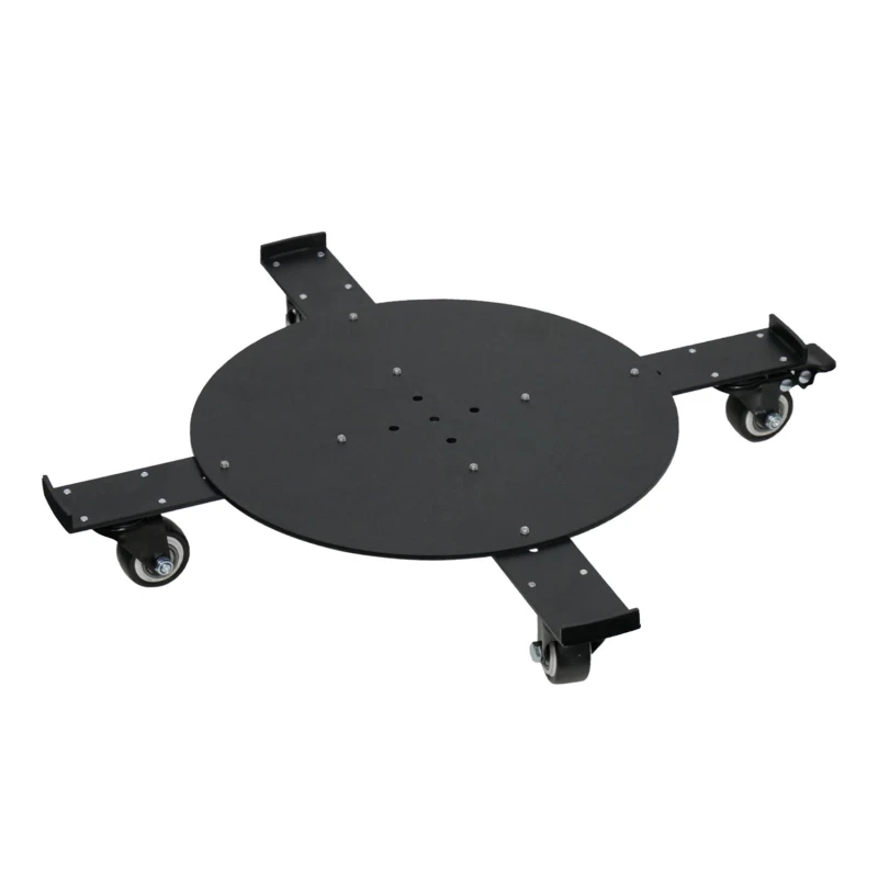 Sort rullebr&aelig;t til placering under fritst&aring;ende biopejse der g&oslash;r det nemt at flytte dem rundt p&aring; hjemmet