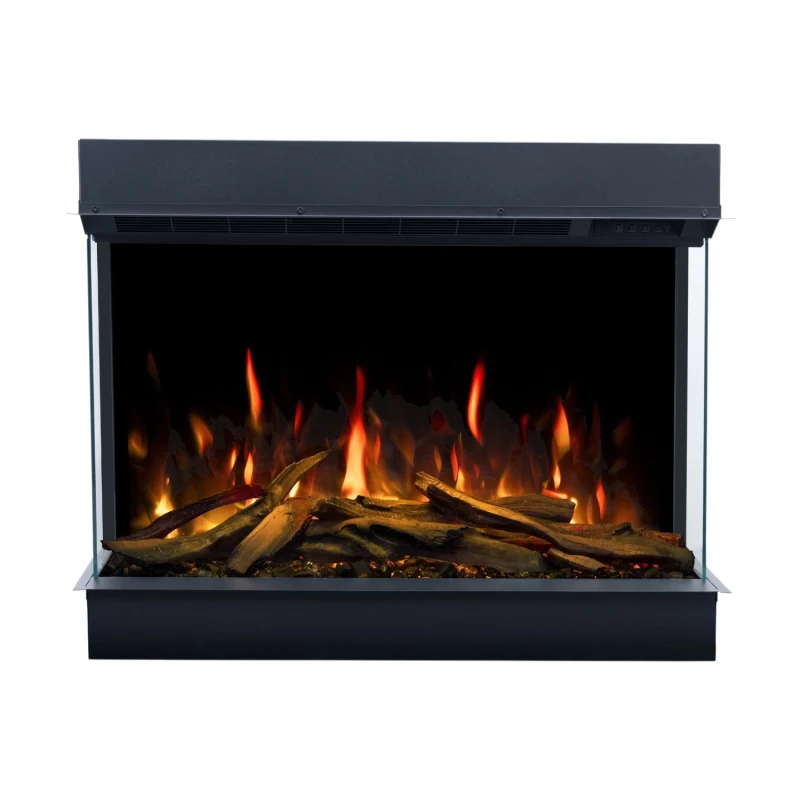 Aflamo Superb 3D 100 cm elektrisk indbygningspejs med 3D LED-flammeeffekt og gl&oslash;dende br&aelig;ndestykker