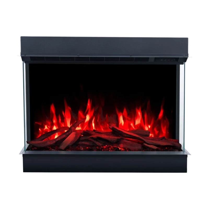 Aflamo Superb 3D 80 cm elektrisk indbygningspejs med 3D LED-flammeeffekt og gl&oslash;dende br&aelig;ndestykker