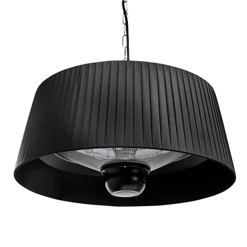 H&aelig;ngende terrassevarmer med sk&aelig;rm