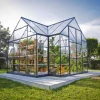 Victory Orangery 10&times;12 ft greenhouse with vaulted grey frame and hybrid polycarbonate panels