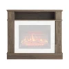 Marco de chimenea For en roble gris de ArtiFlame. Dise&ntilde;o decorativo independiente para chimeneas el&eacute;ctricas.