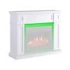 ArtiFlame Linz white mantel frame with LED mood lighting