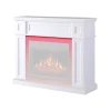 ArtiFlame Linz white mantel frame with LED mood lighting