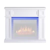 ArtiFlame Linz white mantel frame with LED mood lighting