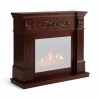Marco de chimenea Toscana en color casta&ntilde;o de ArtiFlame, dise&ntilde;o cl&aacute;sico independiente