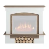 Chimenea Woodley de ArtiFlame en blanco y roble gris, solo marco decorativo