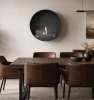 Delaware Black - Round Wall-mounted bioethanol fireplace