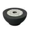 Circula bioethanol fire pit in black, round outdoor design