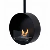 Ottawa svart rund takhängd biokamin 50 cm i diameter