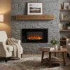 Azurite 91 cm - Wall-mounted Electric Fireplace from ScandiFlames Electric