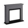 TAGU Frode Gris - Marco para chimenea moderno, ideal como revestimiento decorativo para chimeneas el&eacute;ctricas. Estilo contempor&aacute;n