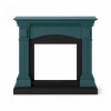 Marco para chimenea TAGU Magna Turquesa, revestimiento decorativo cl&aacute;sico