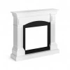 Marco para chimenea TAGU Magna Blanco, elegante revestimiento decorativo para insertables el&eacute;ctricos