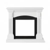 Marco para chimenea TAGU Magna Blanco, elegante revestimiento decorativo para insertables el&eacute;ctricos