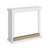Marco para chimenea Hagen Blanco de TAGU, dise&ntilde;o moderno en blanco para chimeneas el&eacute;ctricas.